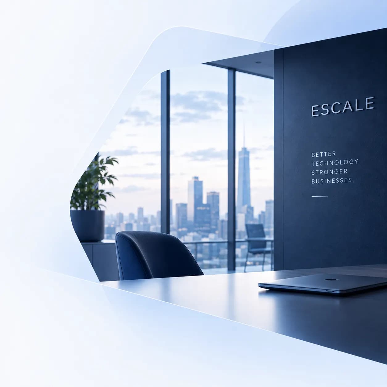 Escale leadership workspace overlooking the city