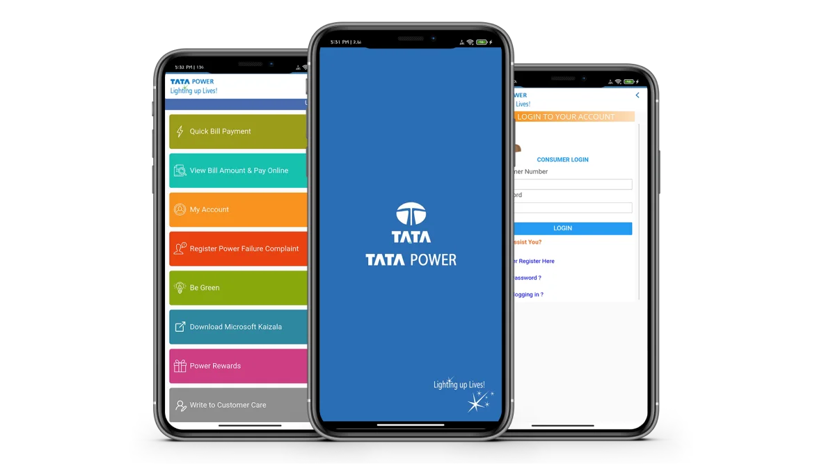 A website screenshot of Tata Power Portfolio