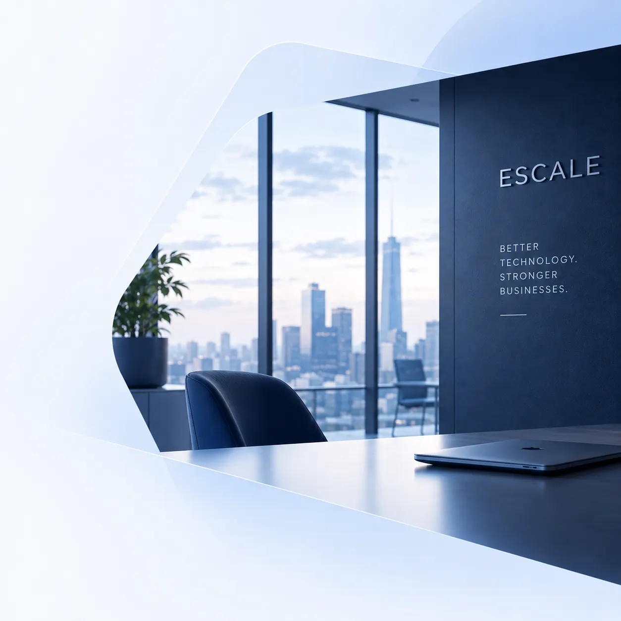 Escale leadership workspace overlooking the city